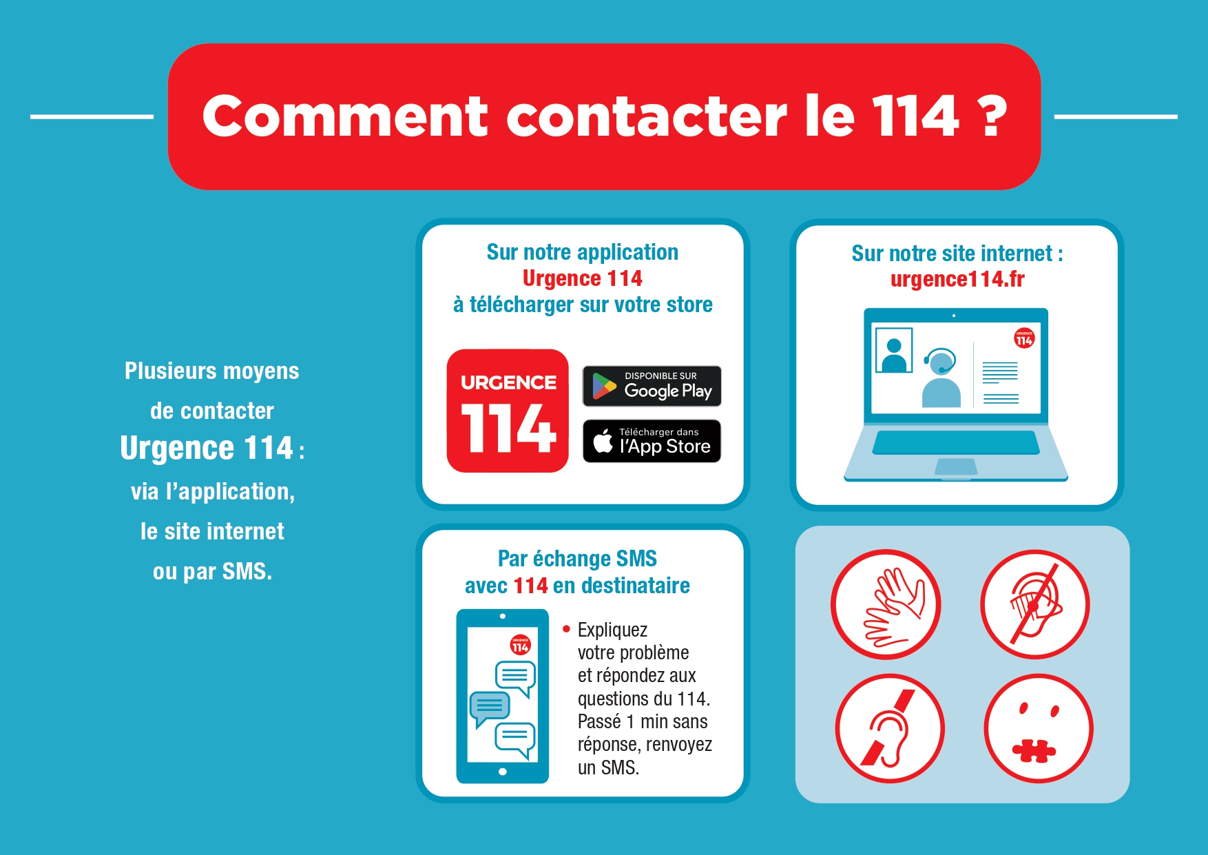 Comment contacter le 114 ?