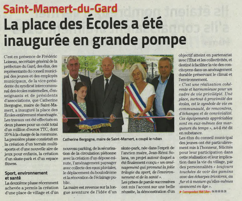 Inauguration de la place des écoles Inauguration de la place des écoles