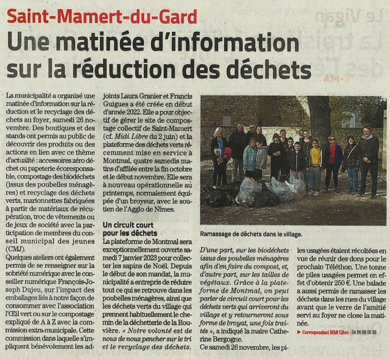 Un nouveau quartier se dessine sur le site de la cave coopérative Matinée d'information sur la réduction des déchets